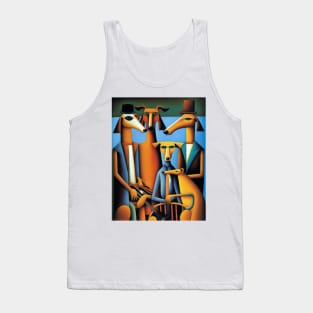 Greyhounds in a Jazz Band Tank Top